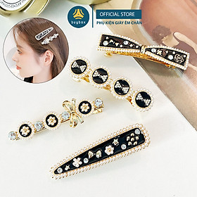 Kẹp tóc kiểu Hàn Quốc nhiều màu sắc, thiết kế đa dạng, dễ sử dụng - Buybox - BBPK328