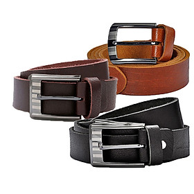 HJ4104-05-06 - Dây nịt nam Huy Hoàng da bò 1 lớp 3,5P màu da, đen, nâu