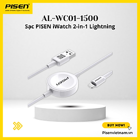 Cáp sạc I phone 2 trong 1 Light ning PISEN 1.5m (AL-WC01) - Hàng chính hãng Bảo Hành 18 tháng