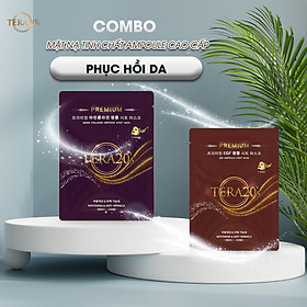 Combo 2 mặt nạ phục hồi cao cấp cho da TERA20's dòng Premium Ampoule