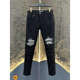 Quần jean nam, quần bò nam co dãn nhẹ, phối họa tiết thời trang cao cấp Julido Store, mẫu mới MS91