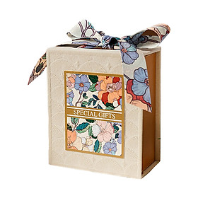 Gift Box with Ribbon, Decorative Box with Lid Storage Wedding Candy Box for