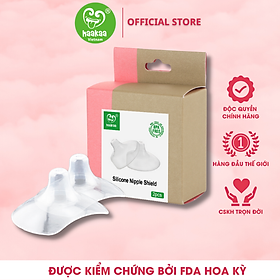 Núm trợ ti Haakaa. Giúp mẹ cho bé bú dễ dàng. Hộp 2 miếng. Chất liệu silicone cao cấp, mềm mại, an toàn. Không chứa BPA, PVC và phthalate