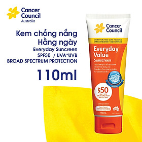 Kem chống nắng hàng ngày Cancer Council Everyday SPF50 PA++++ 110ml