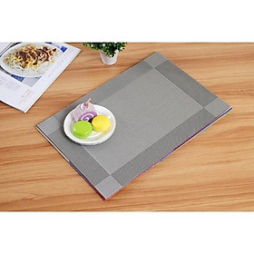 Combo 6 tấm lót bàn ăn 30x45cm - Xám -TL01C