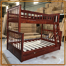 Mua Giường 2 Tầng Gỗ + Hộc Kéo + Cầu thang đổi chiều Juno Sofa 1m/1m2