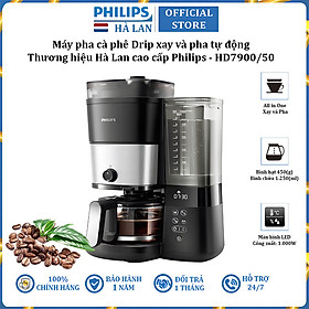 Mua Máy pha cà phê Drip xay và pha tự động thương hiệu Hà Lan Philips HD7900/50 - Hàng chính hãng (BH 1 NĂM)