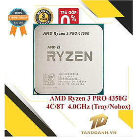 BỘ VI XỬ LÝ AMD Ryzen 3 PRO 4350G 4C/8T UPTO 4.0GHz (Tray/Nobox) -HÀNG CHÍNH HÃNG