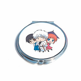 Gương mini cầm tay bỏ túi IN HÌNH Gintama - Linh Hồn Bạc anime chibi