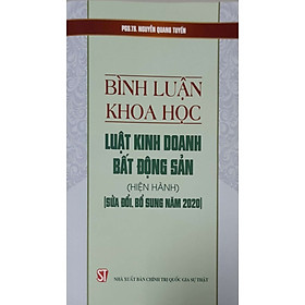 [Download Sách] Bình Luận Khoa Học Luật Kinh Doanh Bất Động Sản (Hiện Hành) (Sửa đổi, bổ sung năm 2020)