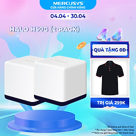 Hệ Thống Wifi Mesh Mercusys Halo H50G Dành Cho Gia Đình Chuẩn AC1900 - Hàng Chính Hãng