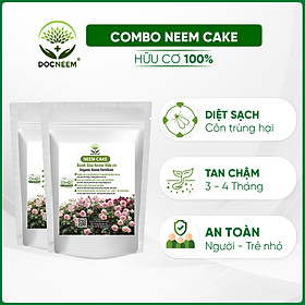 Mua Combo Bánh dầu neem DOCNEEM Neem cake trị sùng đất  cuốn chiếu  ốc sên  phân bón kích rễ hoa hồng  cây cảnh trong nhà ngoài trời  2 túi 1kg
