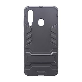 Ốp Lưng Cho Samsung Galaxy A60 Chân Chống Nhựa PC Cứng Viền Dẻo Chống Sốc- Handtown- Hàng Chính Hãng