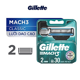 Lưỡi Dao Cạo Râu Gillette Mach 3 Basic Bộ 2 Cái