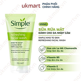 Sữa Rửa Mặt Simple Refreshing Facial Wash 150ml
