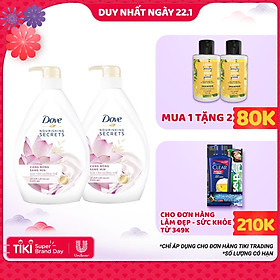 Combo 2 Sữa Tắm Dove Căng Bóng Sáng Mịn 530g