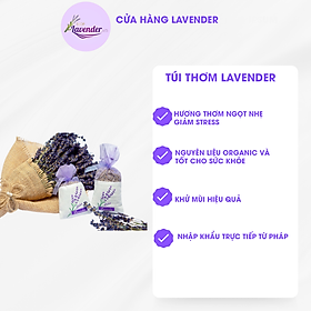 Túi thơm hoa oải hương Lavender nhập khẩu Pháp treo phòng, treo xe ô tô mùi thơm nhẹ nhàng, giảm stress