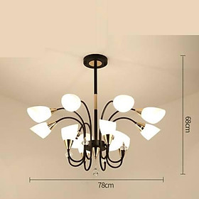 Đèn chùm vintage hiện đại cao cấp 12 , 15 tay kèm bóng led chuyên dụng