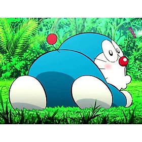 Mua Tranh đính đá tự làm hoạ tiết hoạt hình Doraemon ngộ nghĩnh size 40*30cm