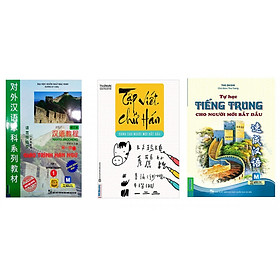 Combo Tự Học Tiếng Trung Cho Người Mới Bắt Đầu + Tập Viết Chữ Hán + Giáo Trình Hán Ngữ Quyển Thượng 1 (Học Kèm App MCBooks)