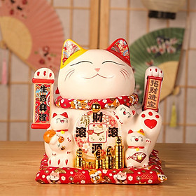 Mèo Sứ Thần Tài 23 X 15 X 20cm DRU-Hàng Chính Hãng