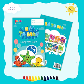 Download sách Sách tô màu chủ đề Động vật biển tập 7 - Cho cả bé trai, bé gái - 2 tuổi, 3 tuổi, 4 tuổi - Hapiki book