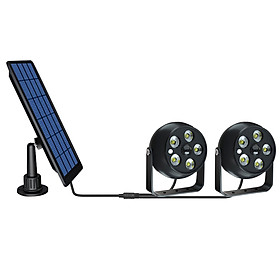 5LEDs Dual Solar Spot Lights Motion Sensor Light Spotlight Outdoor Wall Lamp Garden Lamp IP65 Waterproof with Separate Solar Panel for Patio Courtyard Path Porch