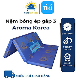 Nệm Bông Ép Gấp 3 Aroma Korea - Nhiều màu giao ngẫu nhiên