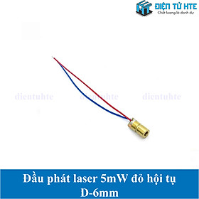 LED Laser sáng đỏ hội tụ 5mW 650nm - Đầu đồng 6mm