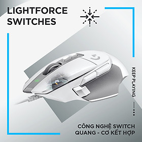 Chuột game có dây Logitech G502 X  – switch LIGHTFORCE hybrid, Cảm biến Hero 25K, 13 nút macro, tương thích Windows/Mac OS - Hàng chính hãng