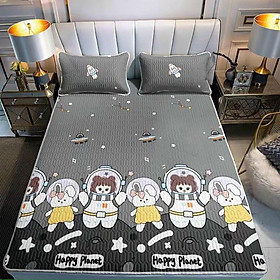 Chiếu điều hòa cao su non 5D M2T Bedding vải lụa Tencel mát cao su non Latex mềm mịn đủ kích thước m6/m8/2m2