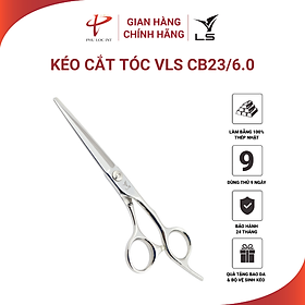 Kéo cắt tóc VLS CB23/6.0 lưỡi thẳng quai offset vênh đỡ ngón cố định - Hàng chính hãng