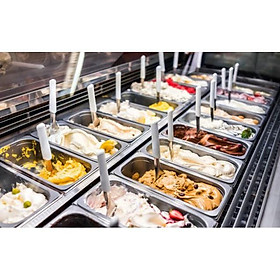 Mua khay đựng topping inox 1 lít có nắp  dụng cụ pha chế