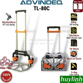 Xe đẩy hàng 2 bánh rút gọn Advindeq TL-80C - Tải trọng tối đa 80kg - Hàng chính hãng