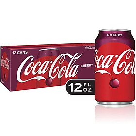 Thùng 12 lon Nước ngọt Coca Cola Cherry lon 355ml