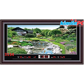 Lịch vạn niên – Tranh đèn – Đồng hồ - Khổ 55x100cm - mã 3682