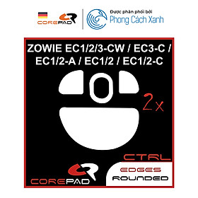 Feet chuột PTFE Corepad Skatez CTRL Zowie EC1-CW / EC2-CW / EC3-CW (2 bộ) - Hàng Chính Hãng