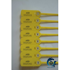 ASD011V - Seal khóa niêm phong xe tải bộ hàng hoá các loại 500 cái in sẵn số seri bất kì loại dài 40cm