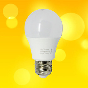 01 cái bóng đèn Led dạng bulb đuôi tròn E27, 5W, 220VAC - Kín nước - Ánh sáng Vàng