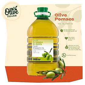 Dầu Olive POMACE Silarus 5 Lít dùng chiên rán, nấu ăn hằng ngày, giảm chất béo có hại - thương hiệu Silarus nhập khẩu từ Ý