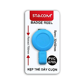 Kẹp đeo bảng tên dây cuộn stacom - pvc6705