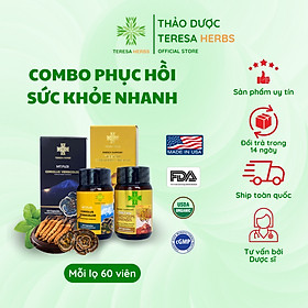 Combo phục hồi sức khoẻ nhanh hậu Covid-19 (kết hợp Đông Trùng Hạ Thảo + Nấm Vân Chi) (Made in USA) - Giúp Bổ phổi, Bổ Thận, Tăng cường đề kháng, kháng viêm tự nhiên, giảm ho, hỗ trợ hồi phục sức khoẻ, tái tạo tế bào, giúp ăn ngon, ngủ ngon