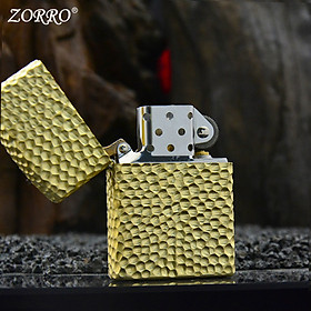 Mua Vỏ Hột Quẹt Bật Lửa Xăng Đá Zorro Z139 Thiết Kế Độc Lạ -Màu Vàng