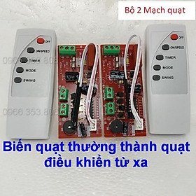 Hình ảnh Mạch điều khiển từ xa gắn quạt bản tiếng Anh