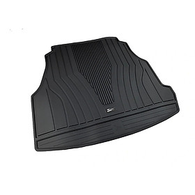 Thảm lót cốp xe ô tô Mercedes C 2022+ nhãn hiệu Macsim 3W chất liệu TPE cao cấp màu đen