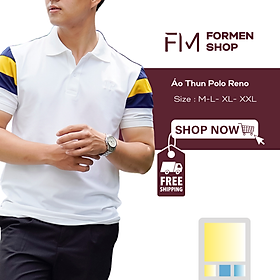 Áo thun nam có cổ ngắn tay phối tay hoạ tiết sang trọng, phù hợp với mọi lứa tuổi - FORMEN SHOP - FMPS160