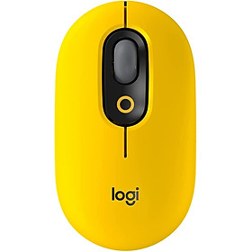 Chuột không dây Logitech Pop Mouse màu vàng-Hàng chính hãng