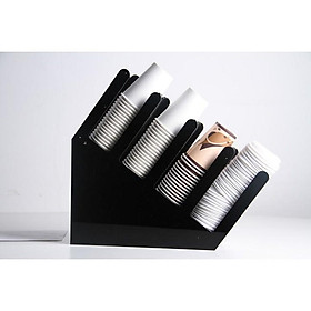 KỆ ÚP CỐC TRÀ SỮA NGHIÊNG - 4 NGĂN – NHỰA ABS CAO CẤP - NHỎ GỌN, TIỆN DỤNG