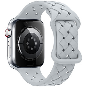Dây Silicone Style Đan Tre cho Apple Watch Size 38mm/40mm/41mm và 42mm/44mm/45mm/49mm