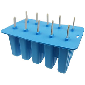 10 Cavity Silicone Mold for Ice Cream Cube Popsicle Making